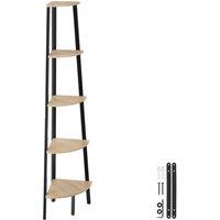 tectake Corner Shelf Portland in Light Brown