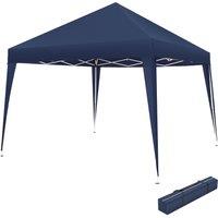tectake Gazebo Linosa - 3 x 3 m, foldable, water-resistant, UV protection in Blue | Size: Large