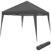 tectake Gazebo Linosa - 3 x 3 m, foldable, water-resistant, UV protection in Grey | Size: Large