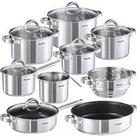 tectake Saucepan Set Turin in Silver