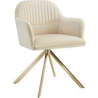 tectake Armchair Lona Per Piece - Cream/Gold in Cream | Size: 1 Pack