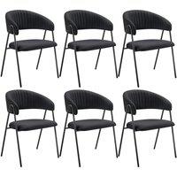 tectake Dining Chair Bedano Set Of 4 - Black | Size: 4 Pack