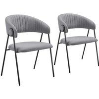 tectake Dining Chair Bedano Set Of 6 - Grey | Size: 6 Pack