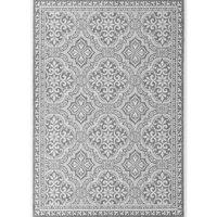 THE RUGS Rosel Reversible Rug - Indoor Outdoor Vintage Flat Woven Low Pile in White | Size: 160 cm diameter