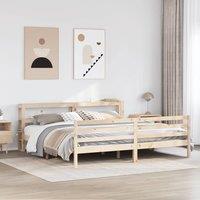 Berkfield Home Bed Frame without Mattress 180x200 cm Super King Solid Wood Pine in Brown