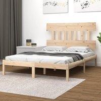 Berkfield Home Bed Frame Solid Wood 140x200 cm in Brown