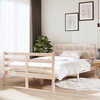 Berkfield Home Bed Frame 120x190 cm Small Double Solid Wood in Brown