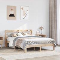 Berkfield Home Bed Frame with Headboard without Mattress 150x200 cm King Size in Brown
