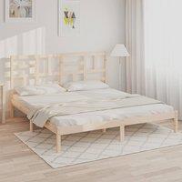 Berkfield Home Bed Frame Solid Wood 180x200 cm Super King Size in Brown