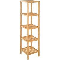 tectake Standing Bathroom Shelf Paola in Brown