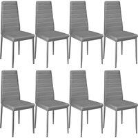 tectake Dining Chairs Thomas Set Of 4 - Grey | Size: 4 Pack
