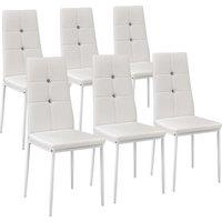 tectake Dining Chair Set Julien Set Of 4 - White | Size: 4 Pack