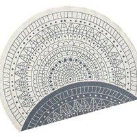 THE RUGS Porto Reversible Indoor Outdoor Rug Flatweave Polypropylene Design in Grey | Size: 240 cm diameter