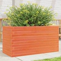 Berkfield Home Garden Planter Wax Brown 90x40x46 cm Solid Wood Pine | Size: 90 x 40 x 46 cm