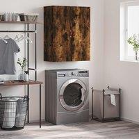 Berkfield Home Wall Mounted Cabinet Smoked Oak 69.5x34x90 cm in Brown