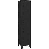Berkfield Home Locker Cabinet Black 38x40x180 cm Steel | Size: 38 x 40 x 180 cm