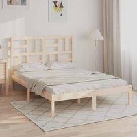 Berkfield Home Bed Frame Solid Wood 140x200 cm in Brown