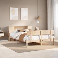 Berkfield Home Bookcase Bed without Mattress 140x190 cm Solid Wood Pine in Brown