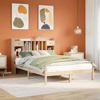 Berkfield Home Bookcase Bed without Mattress 140x200 cm Solid Wood Pine in Brown