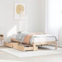 Berkfield Home Bed Frame with Drawers without Mattress 90x190 cm Single in Brown
