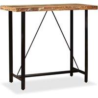 Berkfield Home Bar Table Solid Reclaimed Wood 120x60x107 cm in Brown | Size: 120 x 60 x 107 cm
