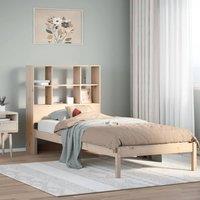 Berkfield Home Bookcase Bed without Mattress 90x200 cm Solid Wood Pine in Brown