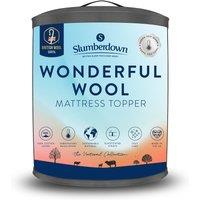 Slumberdown Wonderful Wool Mattress Topper in White | Size: Super King
