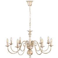 ValueLights Gothica 8 Way White Ceiling Light Chandelier