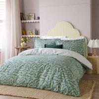 Wylder Brianna Floral 100% Cotton Duvet Cover Set in Green | Size: Double