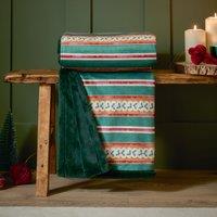 Furn All Wrapped Up Faux Fur Throw in Green | Size: 130 cm x 180 cm
