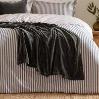 Yard Heavy Chenille Velvet Throw in Charcoal | Size: 130 cm x 180 cm