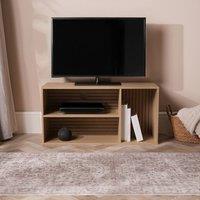 OHS Dallas 3 Cube Wood Effect TV Unit Storage Shelf in Natural