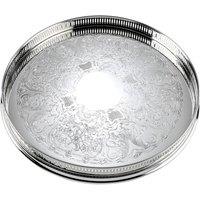 Arthur Price Silver Plated Home Tableware 14 Inch Round Embossed Gallery Tray