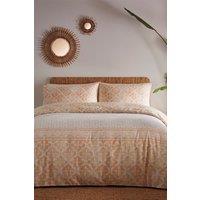Martex Medina Duvet Cover Set in Peach | Size: Super King