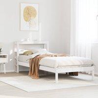 Berkfield Home Bed Frame without Mattress White 90x190 cm Single Solid Wood Pine