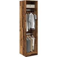 Berkfield Home Wardrobe Old Wood 50x50x200 cm Engineered Wood in Brown | Size: 50 x 50 x 200 cm