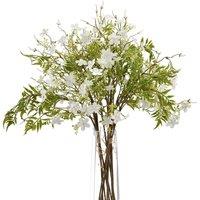 Love Lace Italian White Bellflower Artificial Flower in Green