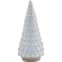 Love Lace Snowy Ceramic Spruce Tree in White