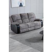 More4Homes Postana 3 Seater Electric High Back Jumbo Cord Fabric Recliner Sofa in Grey