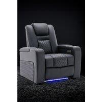 More4Homes Broadway Cinema Electric Recliner Chair USB Charging LED Base in Black