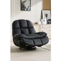 More4Homes Chicago Swivel & Rocker Manual Recliner Chair in Black