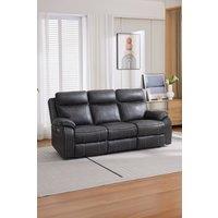 More4Homes Vinson Electric Recliner 3 Seater Sofa Air Leather With USB-C Charging in Charcoal