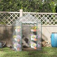 OUTSUNNY Walk In Greenhouse Garden Clear PVC Frame Shelves Reinforced Plant Grow