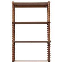 Melody Maison Wooden Bobble Framed 3 Tier Shelf in Dark Brown