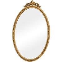 Melody Maison Large Oval Ornate Edge Gold Mirror 80cm X 50cm | Size: 80 cm X 50 cm