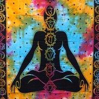 KDMD Double Cotton Bedspread + Wall Hanging - Chakra Buddha