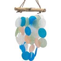 KDMD Blue & Pearl Driftwood Cross Chime