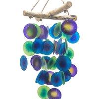 KDMD Green & Purple Driftwood Cross Chime