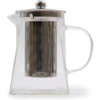 KDMD Glass Infuser Teapot - Tower Shape - 750ml in White