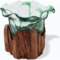 KDMD Beer Bottles - Large Fancy Sweet Bowl on Wood in Brown